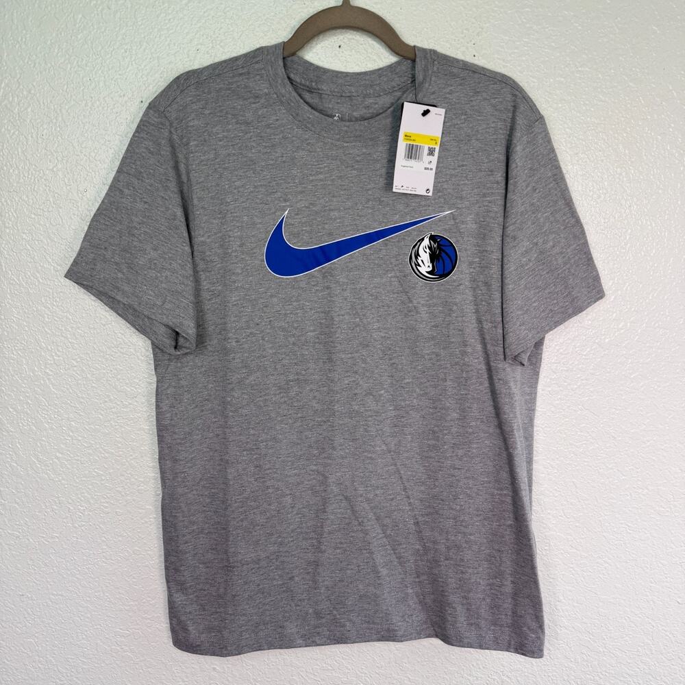 Nike Dallas Mavericks Shirt Mens Small NBA Basketball Logo Tee Tshirt Gray NEW